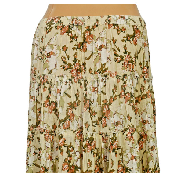 Ralph Lauren Denim & Supply Floral Tiered Maxi Skirt Medium Boho Cottagecore - Picture 4 of 16